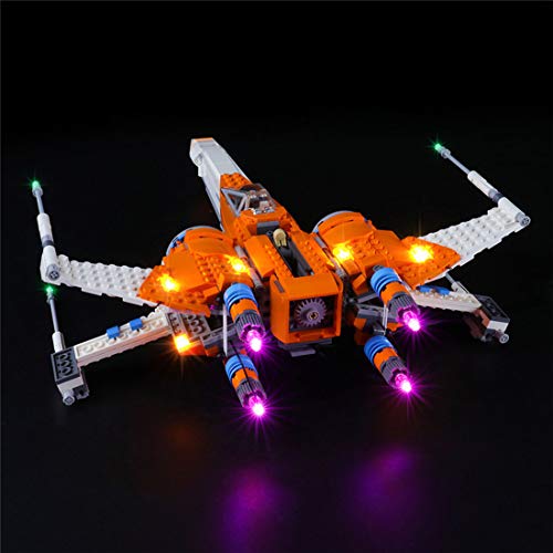 Elroy369Lion Kit de iluminación LED con alimentación por USB para Lego Star Wars Poe Damerons X-Wing Fighter 75273 (LED incluido, no incluye kit Lego)