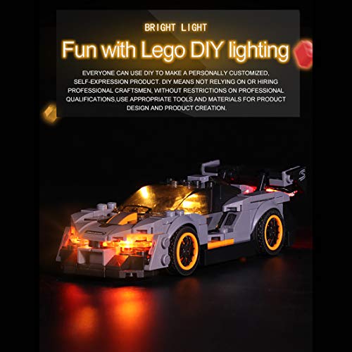 Elroy369Lion Kit de iluminación LED con pilas de botón para Lego Speed Champions McLaren Senna 75892 luces decorativas modificadas para Lego 75892