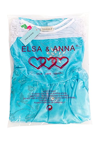 ELSA & ANNA UK1stChoice-Zone Princesa Disfraz Traje Parte Las Niñas Vestido (2-3 Años, DRESS-202)