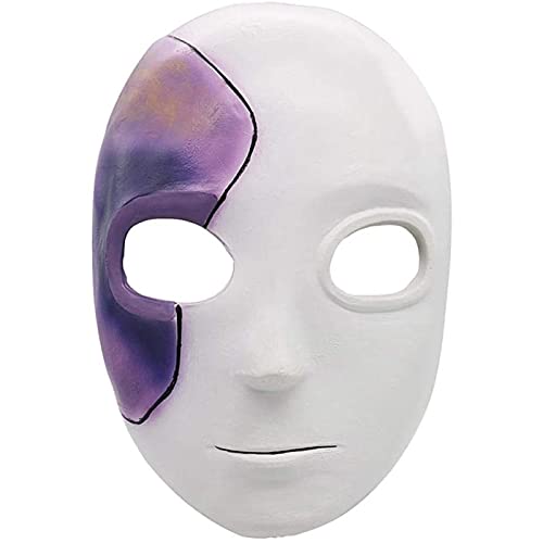 Emishin Mascarilla de Halloween Fancy Sally Mask Halloween Cosplay Props Sally Latex Mask Wig Ropa DE PELIGRACIÓN Adulta Femenina Hombre Carnaval Club DE Carnival Party SALYFACE Máscara