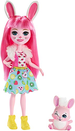 Enchantimals Bree Bunny y Twist, muñeca con Mascota (Matty FXM73) + Muñeca con Mascota Winsley Wolf (Mattel FRH40)