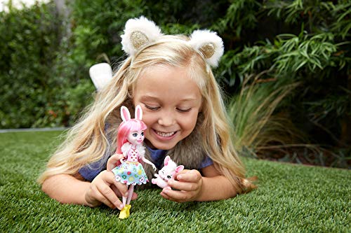 Enchantimals Bree Bunny y Twist, muñeca con Mascota (Matty FXM73) + Muñeca con Mascota Winsley Wolf (Mattel FRH40)