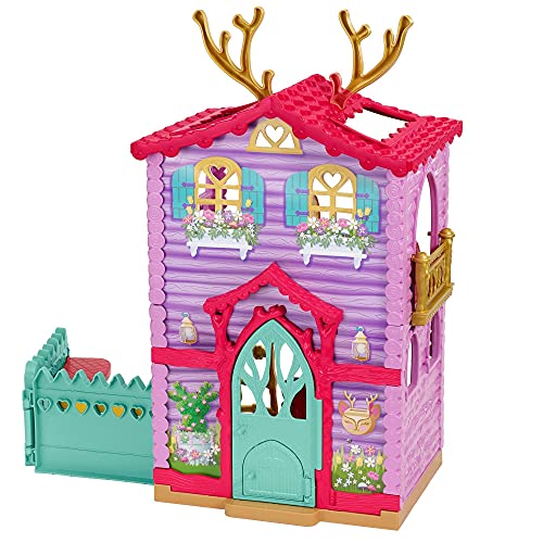 Enchantimals Casa Ciervo con Danessa Deer Muñeca con casa de juguete, mascota y accesorios (Mattel GYJ18)