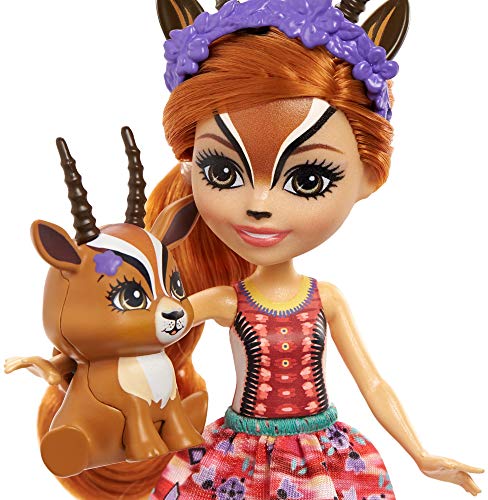 Enchantimals Gabriela Gazelle y Racer Muñeca con mascota, para niñas y niños +4 años (Mattel GTM26)