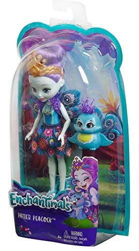 Enchantimals Muñeca con mascota Pippa Peacock (Mattel DYC76)