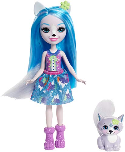 Enchantimals Muñeca Tanzie Tiger (Mattel FRH39) + Winsley Wolf Muñeca, Multicolor (FRH40)