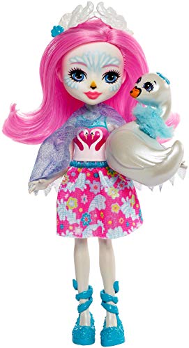 Enchantimals- Saffi Swan, Muñeca, Multicolor (Mattel FRH38)