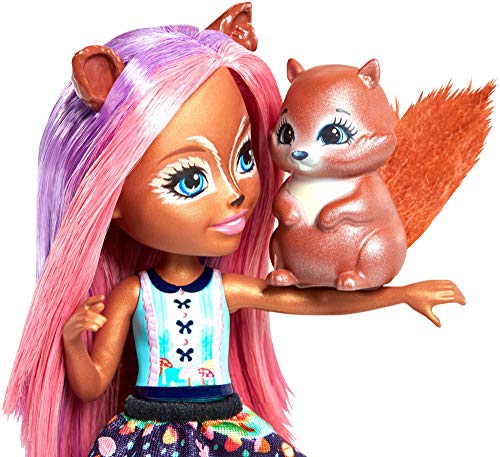 Enchantimals- Sancha Squirrel Echantimals, Muñeca, Multicolor, (Mattel FMT61)