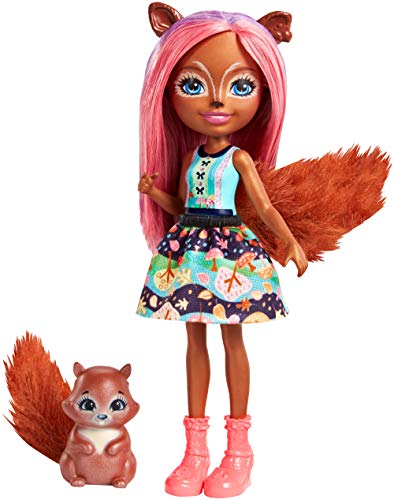 Enchantimals- Sancha Squirrel Echantimals, Muñeca, Multicolor, (Mattel FMT61)