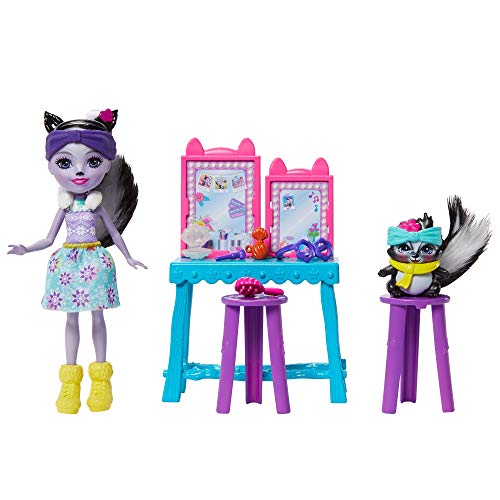 Enchantimals TOCADOR con MUÑECAS Sage Skunk Y Caper (Mattel GJX34)