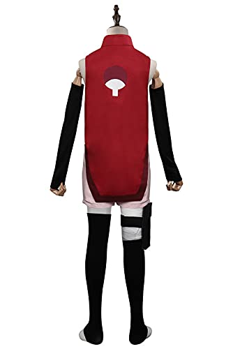 Enhopty Hokage Sarada Uchiha - Disfraz de Halloween Carnival, talla M (altura: 120-130 cm)