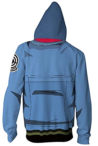 Enhopty Sudadera con capucha para hombre y mujer, diseño de balón Goku Kakarotto, color azul, XL (contorno del pecho 113 cm)