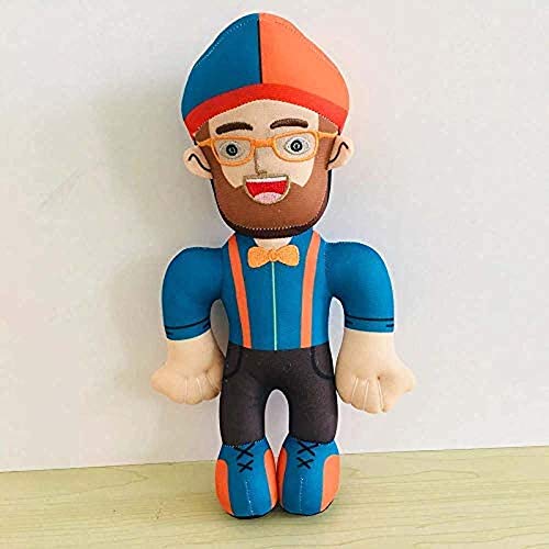 Entplg Programa de iluminación en inglés para niños, muñeco Prototipo simulado de 30 cm, Personaje de Blippi, Regalo de muñeco de Peluche para niños