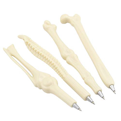 EOM Novelty EOM Femur Finger Spine Tibia Fibula Bone Ball Pen Nurse Radiographer Gift Crazy Stationery Student Kid Prizes 4pcs White by