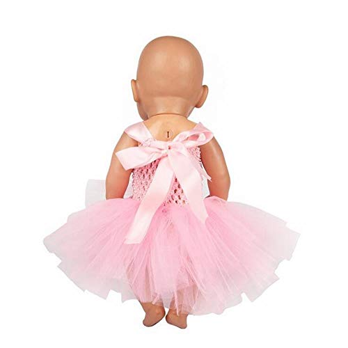 EPRHAN Ropa y accesorios para muñecas, Moda Ángel Hada Trajes Falda para muñecas de 18 pulgadas American Girl Dolls Our Generation Doll Outfit New Born Baby Dolls Journey Girl Dolls, Rosa