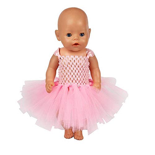 EPRHAN Ropa y accesorios para muñecas, Moda Ángel Hada Trajes Falda para muñecas de 18 pulgadas American Girl Dolls Our Generation Doll Outfit New Born Baby Dolls Journey Girl Dolls, Rosa