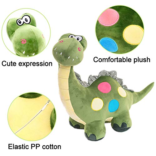 EQLEF 1 Pedazo Verde Lindo Dinosaurio Juguetes de Peluche para niño (Verde)