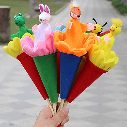 EQLEF Juguete Interactivo, Juguete para esconder y Buscar Juguete Interactivo, pequeño y de Peluche, Animal Marioneta de Mano Juguete Interactivo para niños Fiesta de cumpleaños - 6 Piezas