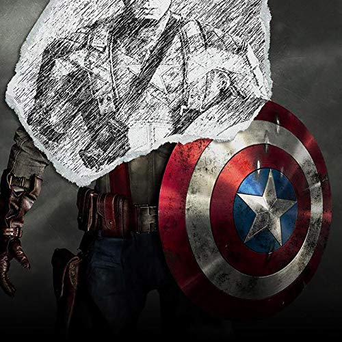 Escudo Capitan America Metal Adulto 1: 1 Custome Cosplay Props para 47.5CM