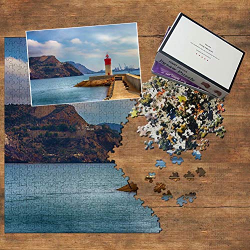 España Faro Navidad Cartagena Murcia Puzzle 1000 Piezas para Adultos Familia Rompecabezas Recuerdo Turismo Regalo