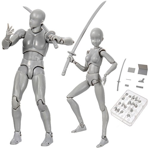 Espeedy Modelo de Modelado de Pintura,Cuerpo Chan y Kun muñeca Macho Hembra DX Conjunto de PVC Movebale Figura de acción Modelo para los Regalos SHF,Versión de Lujo del Modelo del Cuerpo