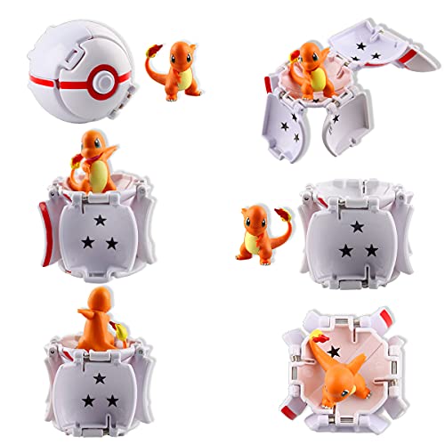 Esportic Poké Bolas Pokéball, Ball figuritas Poké Bolas Pokéball, Poké Bolas, Bola con Figuras Toys para niños (Charmander)