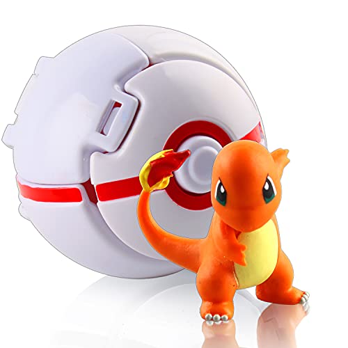 Esportic Poké Bolas Pokéball, Ball figuritas Poké Bolas Pokéball, Poké Bolas, Bola con Figuras Toys para niños (Charmander)