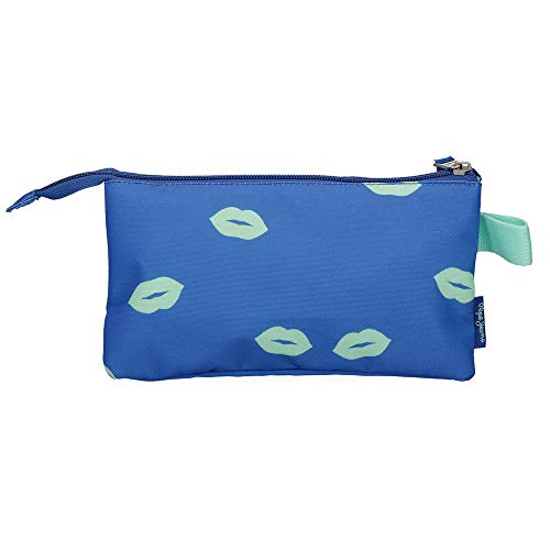 Estuche Pepe Jeans Ruth Tres Compartimentos, Azul, 22x12x5 cm