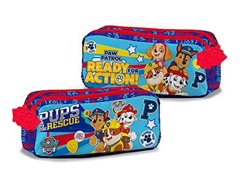 Estuche portatodo 2 cremalleras de Paw Patrol La Patrulla Canina