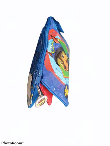 Estuches Azul de Lapìces Patrulla Canina, Estuche Triple con Dos Cremlleras, Estuche Escolar con Gran Capacidad par la Escuela. Tres Compartimentos.