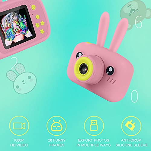 ETPARK Cámara para Niños, Cámara Digital para Niños de 2.0 Pulgadas Cámara Infantil con 12MP HD 1080P Video Recorder Y Mini cordón SLR de diseño anticaída Niños Niñas Regalos creativos