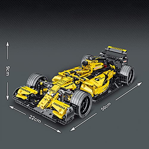 EWWEEQQ Technics Formula 1 Car para Ferrari FRR-F1 1100Pcs 1:14 Super Racing Car Sports Car Advanced Building Set Juego de construcción de vehículos coleccionables Compatible con Lego - Estático