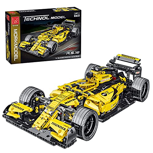 EWWEEQQ Technics Formula 1 Car para Ferrari FRR-F1 1100Pcs 1:14 Super Racing Car Sports Car Advanced Building Set Juego de construcción de vehículos coleccionables Compatible con Lego - Estático