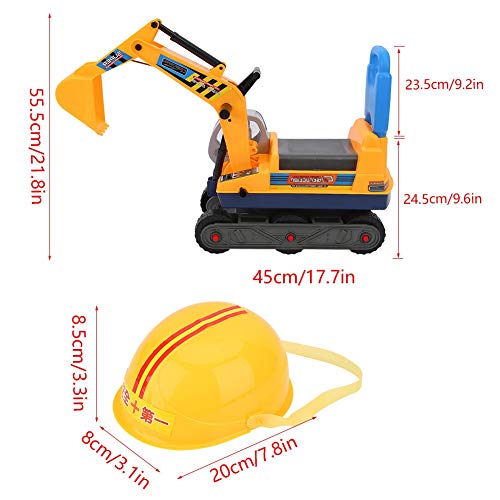 Excavadora de Juguete Grande para niños Tractores Excavadora sin pies Excavadora Pala Función Manual, Máquina Excavadora de Brazo Largo para niños Jugando