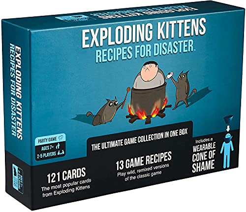 Exploding Kittens Recipes for Disaster - Juegos de Fiestas Familiares - Juegos de Cartas para Adultos, Adolescentes y niños, Azul, EKG-RFD-1