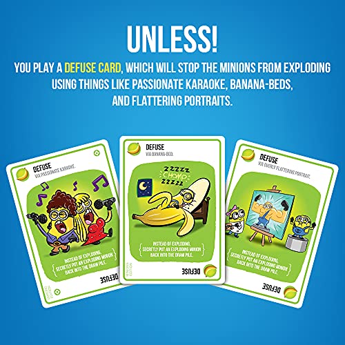 Exploding Minions - Juego de Cartas para Adultos, Adolescentes y niños