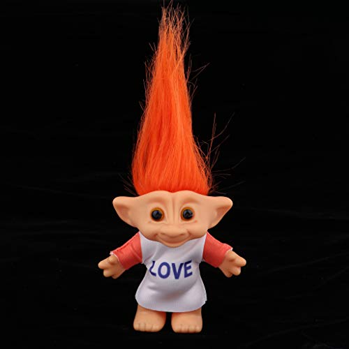 F Fityle Modelo Muñeca Troll Lucky de Vendimia Juguete Pretende para Niños - Naranja