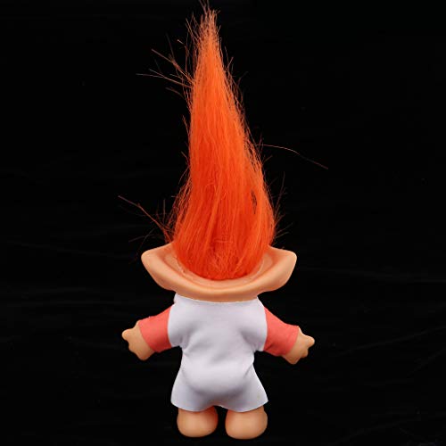 F Fityle Modelo Muñeca Troll Lucky de Vendimia Juguete Pretende para Niños - Naranja