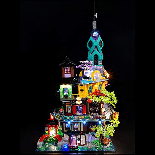 FADF Juego de iluminación LED para Lego Ninjago City Gardens 71741 – no incluido el modelo Lego