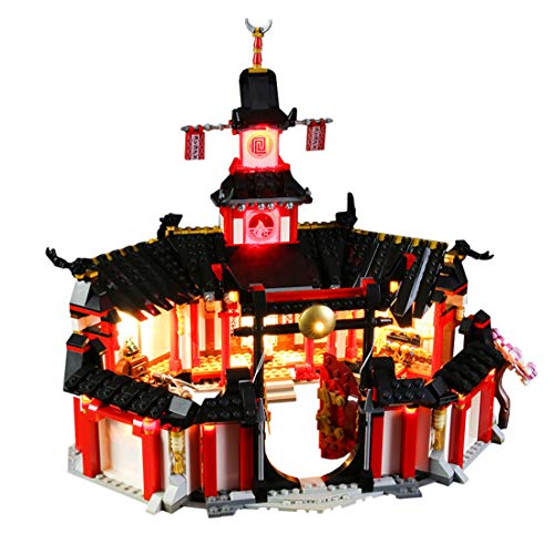 FADY Juego de iluminación LED compatible con el monasterio Ninjago de Spinjitzu de Lego 70670 (no incluye modelo Lego).