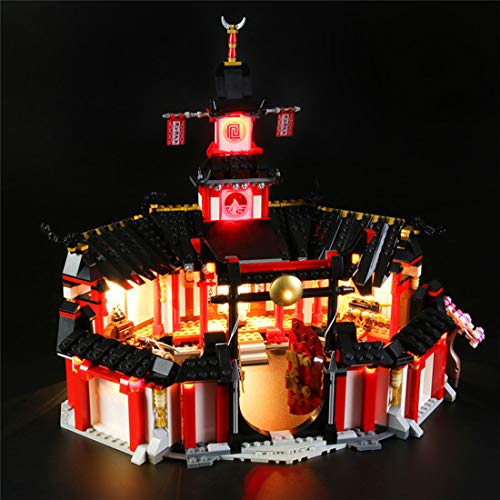 FADY Juego de iluminación LED compatible con el monasterio Ninjago de Spinjitzu de Lego 70670 (no incluye modelo Lego).