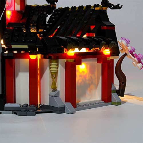 FADY Juego de iluminación LED compatible con el monasterio Ninjago de Spinjitzu de Lego 70670 (no incluye modelo Lego).