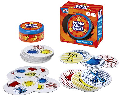 Falomir- Piedra, Papel o Tijera Juego de Mesa, Multicolor (29767)