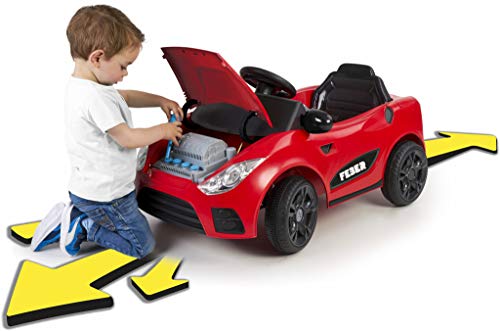 FEBER - My Real Car 6V CE, primer coche a batería para jugar a arreglarlo, con diferentes funciones, un panel de averías y accesorios, para niños y niñas a partir de 3 años, FAMOSA (800012444)