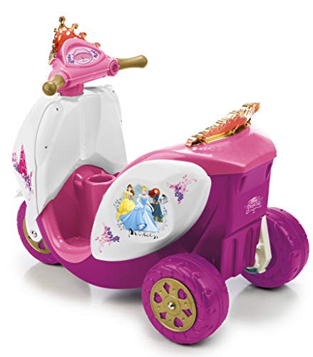 Feber- Scooty Moto Scooter de Batería Disney Princess Niñas Desde los 12 Meses a los 4 Años, 6V, Multicolor (Famosa 800012575)