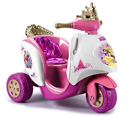 Feber- Scooty Moto Scooter de Batería Disney Princess Niñas Desde los 12 Meses a los 4 Años, 6V, Multicolor (Famosa 800012575)