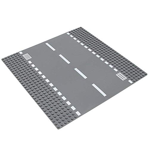 Feleph Rectas City Base de Juguete de Pista de Carretera de Construcción, 25 cm de Lado para tu Ciudad, Calle o Carreteras Suplementario,Compatible con Todas Las Marcas (4 Piezas)