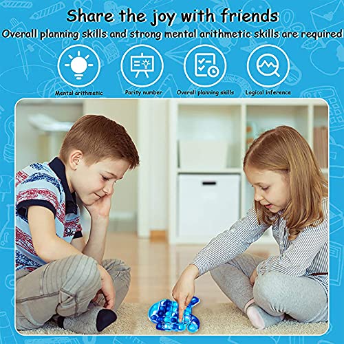 Fidget Toy Juguetes Antiestres,Pop Antiestres,Sensorial Robot Among Us para Niños y Adultos,Bubble Push Juguetes Antiestrés para Aliviar Estrés y Ansiedad,Necesidades Especiales para el Autismo(Azul)