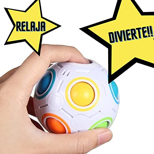 Fidget Toy Stress Ball| Pelota Antiestrés Multicolor Sustitutivo al Cubo Tradicional|Apta para Niños y Adultos