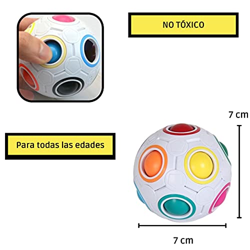 Fidget Toy Stress Ball| Pelota Antiestrés Multicolor Sustitutivo al Cubo Tradicional|Apta para Niños y Adultos